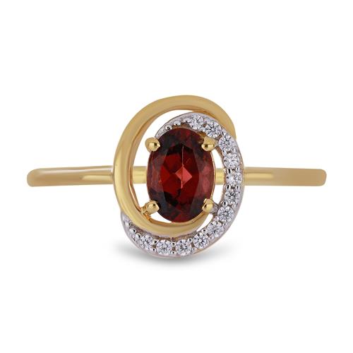BUY 925 SILEVR RING WITH NATURAL GARNET GEMSTONE 
